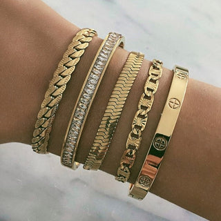 Slick Herringbone Chain Bracelet