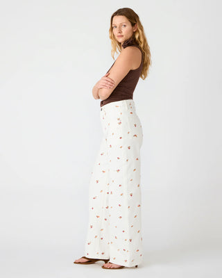 Sydnee Floral Wide Leg Jean- Antique
