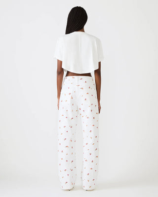 Sydnee Floral Wide Leg Jean- Antique