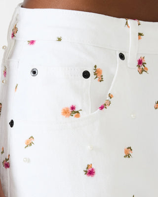 Sydnee Floral Wide Leg Jean- Antique