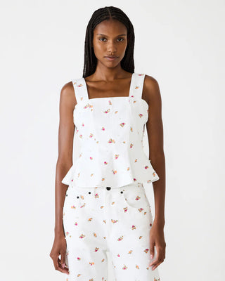 Fiorella Peplum Top Antique