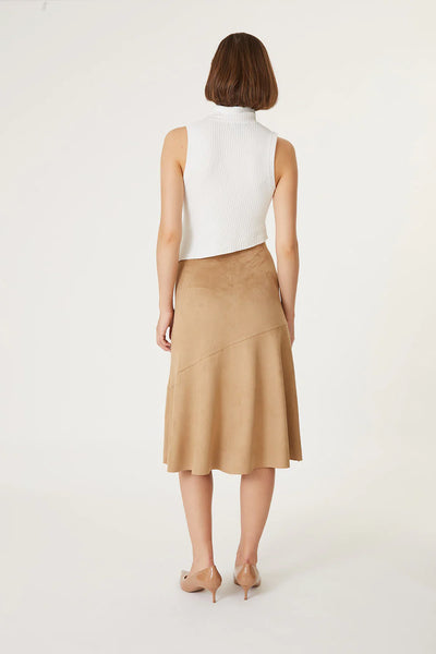 Roan Faux Suede Midi Skirt