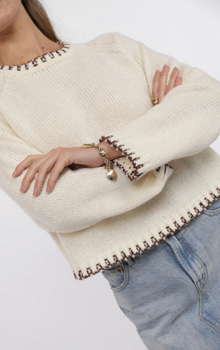 Reyna Contrast Stitch Sweater