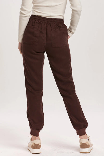 Dear John- Jacey Super High Rise Cropped Jogger- Ground Coffee