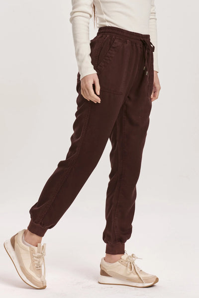 Dear John- Jacey Super High Rise Cropped Jogger- Ground Coffee