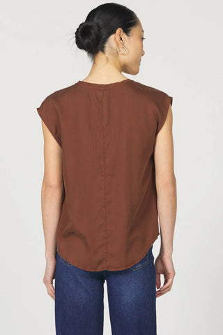 YANIS LYOCELL TOP-Cappuccino