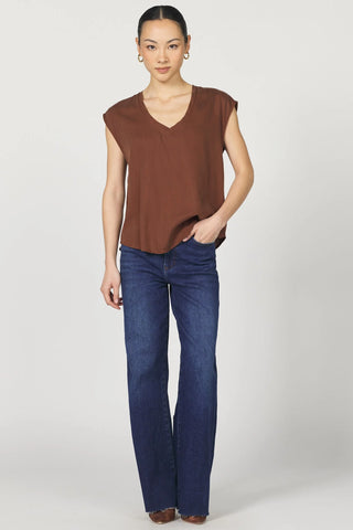 YANIS LYOCELL TOP-Cappuccino