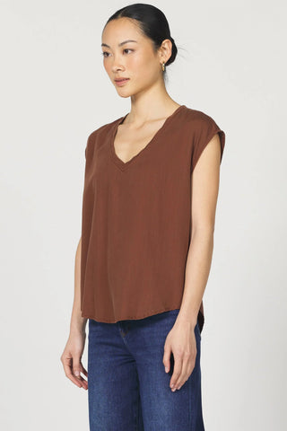 YANIS LYOCELL TOP-Cappuccino