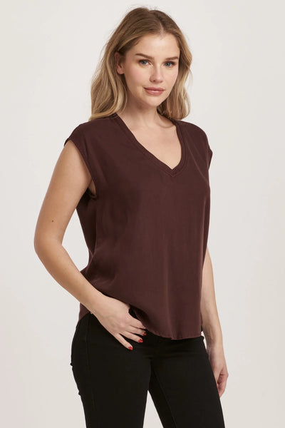 Dear John- Yanis Sleeveless Top- Ground Coffee