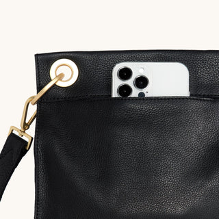 Tony med Black/Brushed Gold Red Zip