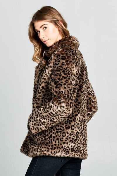 Ellison Leopard Faux Fur Jacket