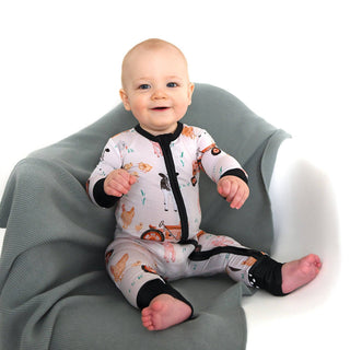 Gigi and Max - Millie Moo ZIP Bamboo Farm OnePiece 2-Way Zipper