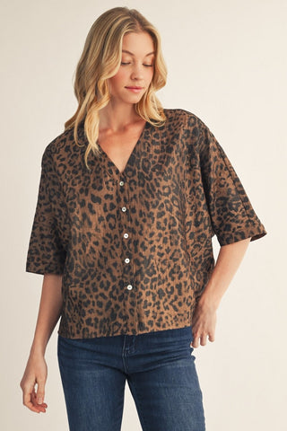 The Leona Leopard Blouse