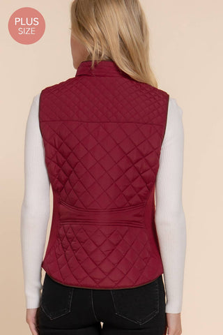 Penelope Plus Piping Quilted Padding Vest