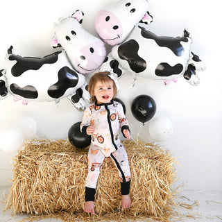Gigi and Max - Millie Moo ZIP Bamboo Farm OnePiece 2-Way Zipper