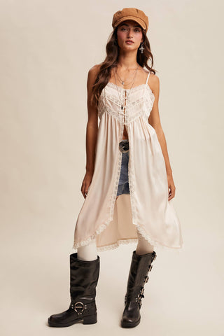 The Lace Trim Maxi Cami Top