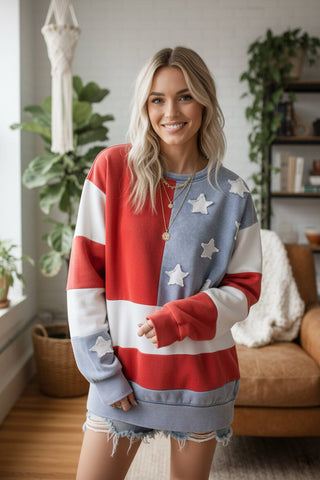AMERICANA FLAG SWEATSHIRT