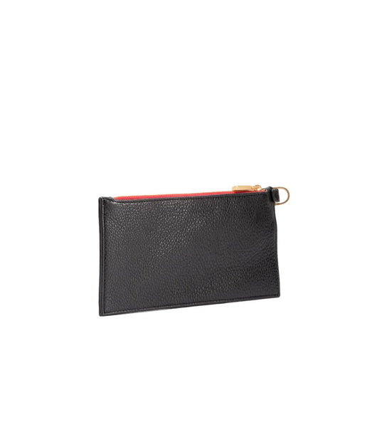 Hammitt- Allen Pocket Wallet-Black/Brushed Gold Red Zip