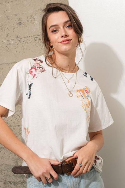 Western Motif Graphic T-Shirt