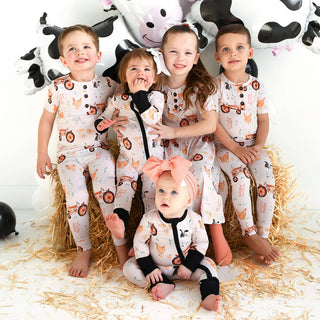 Gigi and Max - Millie Moo ZIP Bamboo Farm OnePiece 2-Way Zipper
