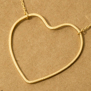 Heart Cutout Pendant Necklace