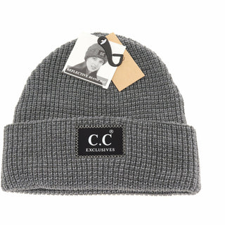 Reflective Solid Unisex C.C Beanie