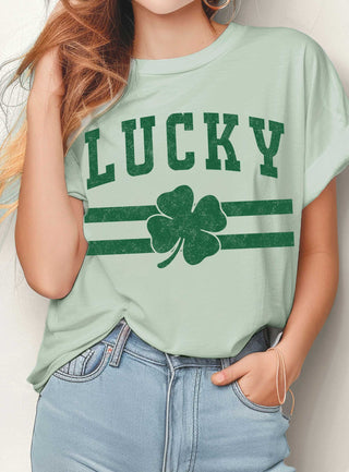 Lucky Clover Graphic T Shirts