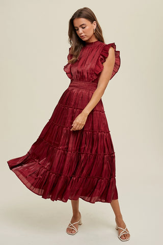 Joanna Tiered Midi Dress (Multiple Colors Available)