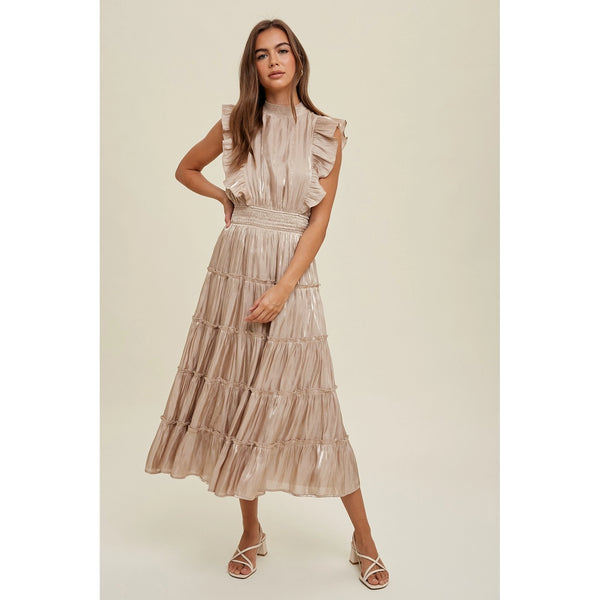 Joanna Tiered Midi Dress (Multiple Colors Available)