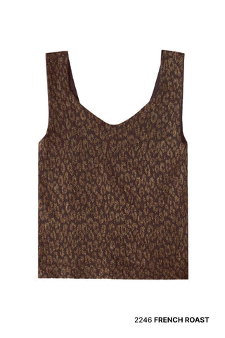 Lurex Leopard Tank Top