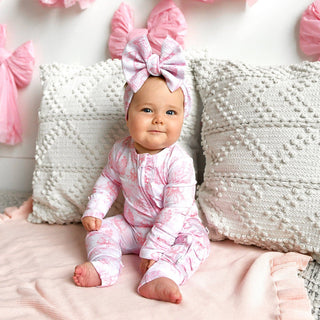 Gigi and Max - Juniper RUFFLE ZIP Easter Floral Bamboo 1-Piece Baby Outfit