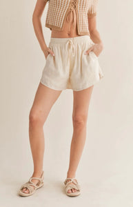 Sage The Label- Clementine Crush Shorts- Ivory