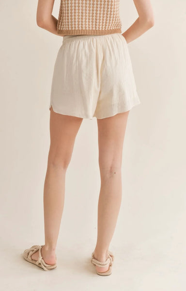 Sage The Label- Clementine Crush Shorts- Ivory