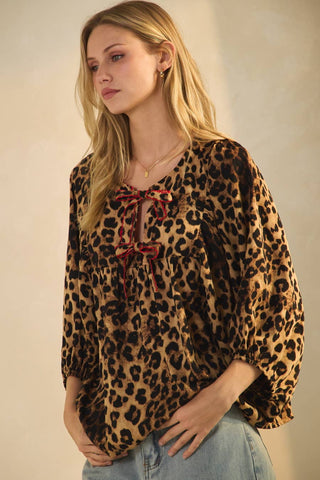 The Scarlett Leopard Blouse