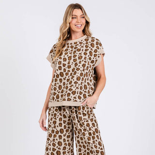 The Leopard Scuba Top