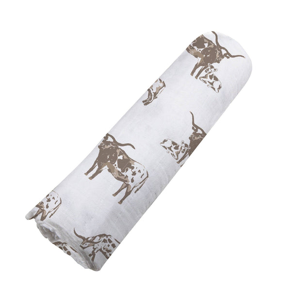 Newcastle Classics - Texas Longhorn Bamboo Swaddle