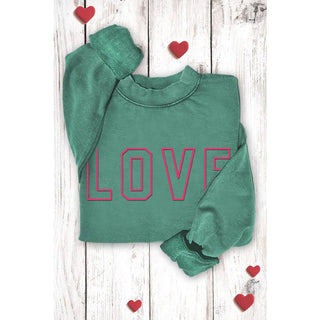 LOVE PUFF PRINT MINERAL GRAPHIC SWEATSHIRTS