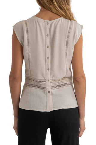 Carly Cap Sleeve Crochet Top by Kut From The Kloth