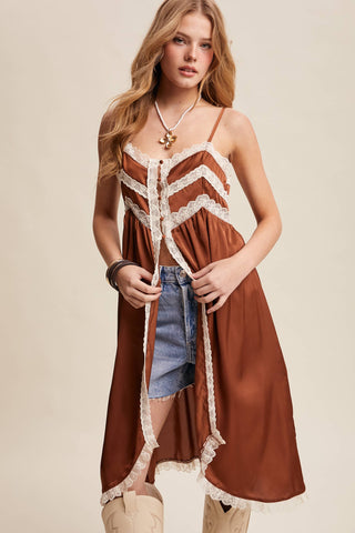 The Lace Trim Maxi Cami Top