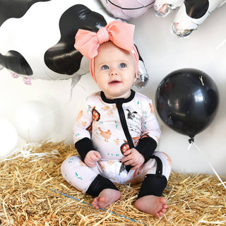 Gigi and Max - Millie Moo ZIP Bamboo Farm OnePiece 2-Way Zipper