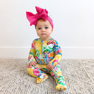 Gigi and Max - Lillyana RUFFLE ZIP Bamboo Baby Sleepies Little Outfit