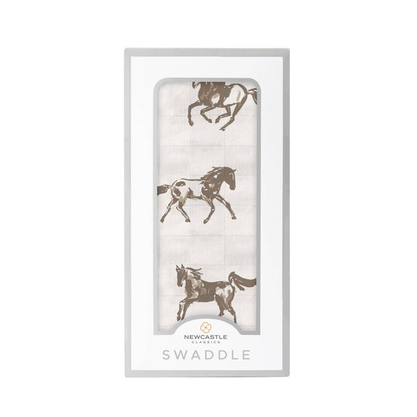 Newcastle Classics - Galloping Horses Bamboo Swaddle