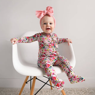 Gigi and Max - Eloise RUFFLE ZIP Bamboo Baby Outfit Sleepies Little