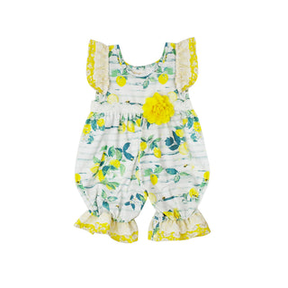 Haute Baby - Haute Baby Lemon Drop Girl Romper for Infants & Toddlers