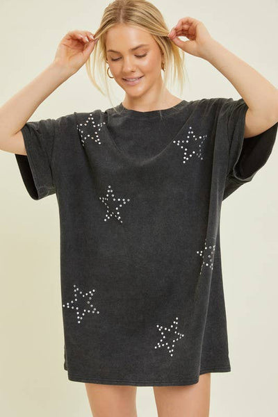 Stud Hotfix Star Shaped Dress