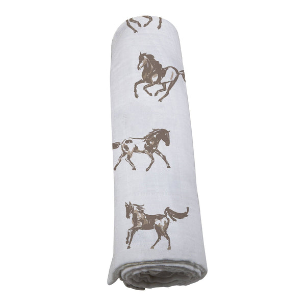 Newcastle Classics - Galloping Horses Bamboo Swaddle