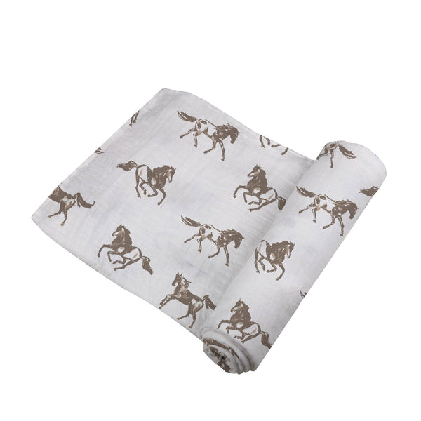 Newcastle Classics - Galloping Horses Bamboo Swaddle