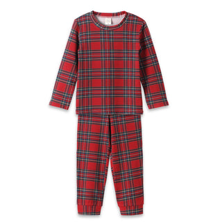 Tartan Plaid Kids Bamboo Christmas Pajama Set