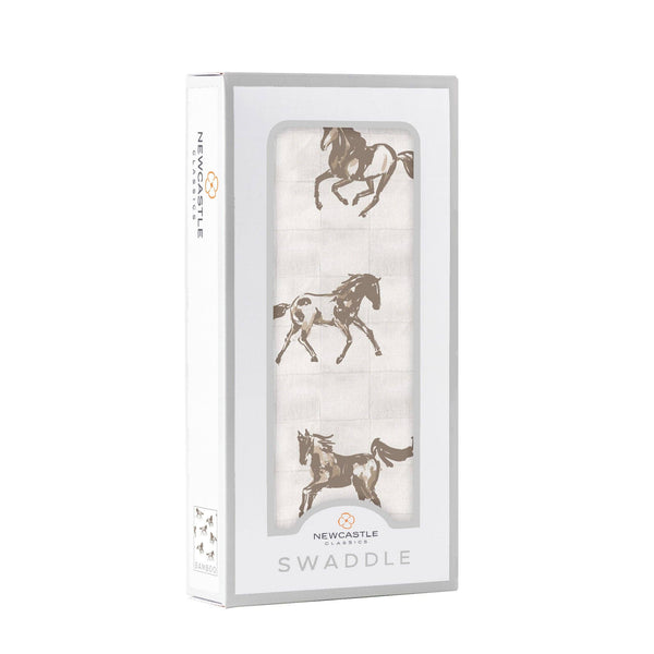 Newcastle Classics - Galloping Horses Bamboo Swaddle