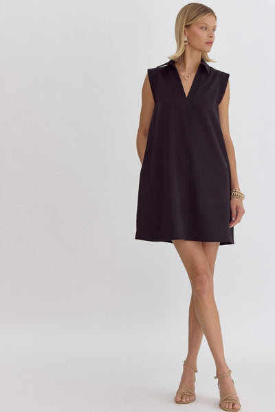 Finley V-Neck Collared Mini Dress